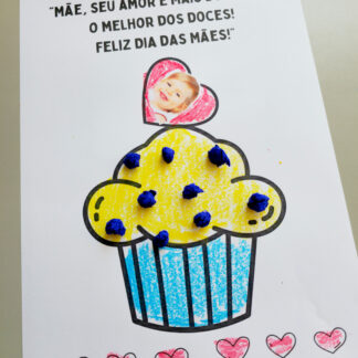 Cartão Cupcake Dia das Mães