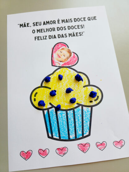 Cartão Cupcake Dia das Mães