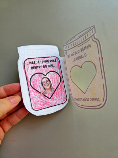 💌🌷 Cartão Dia das Mães – Mamãe, queria te guardar dentro de um potinho - Image 2