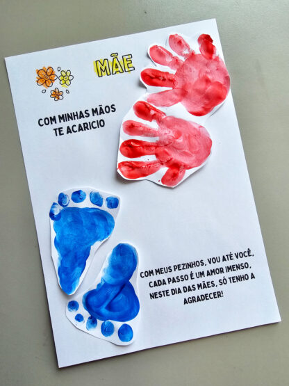 👣❤️ Atividade Interativa Dia das Mães – Folhinha Mãos e Pés - Image 2