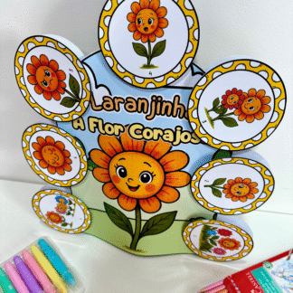Luva com a História “Laranjinha, A Florzinha Corajosa”