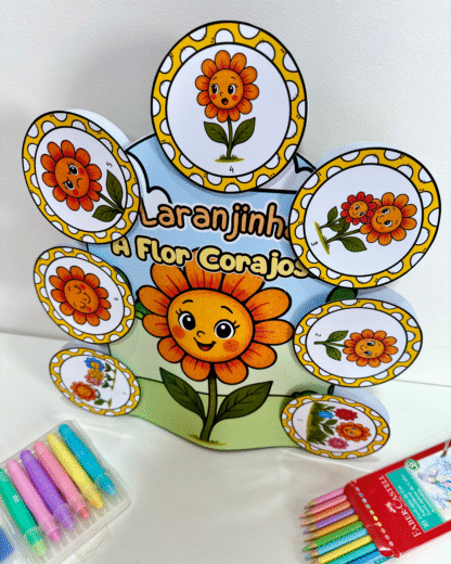 Luva com a História “Laranjinha, A Florzinha Corajosa”