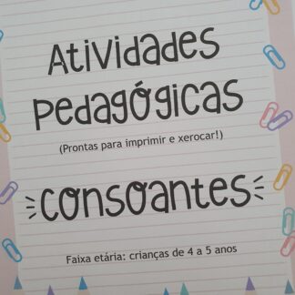 Consoantes - Apostila de Atividades para Educação Infantil