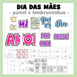 Dia das Mães - painel e lembrancinha - Flor Rara