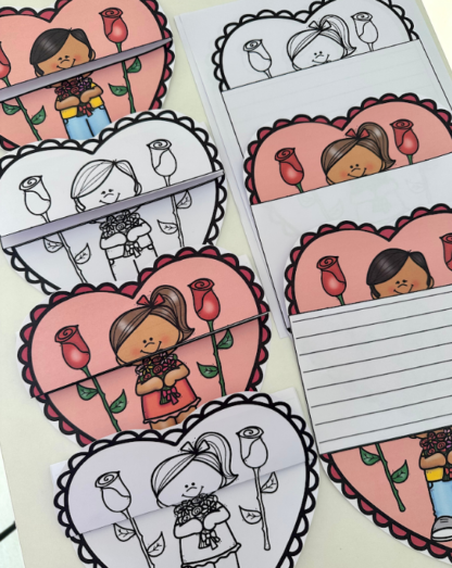 📩 Cartão Carta Coração – Dia das Mães / Quem cuida de mim (Colorida e Para Colorir) - Image 3