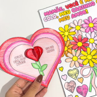 CARTÕES PARA COLORIR - DIA DAS MÃES
