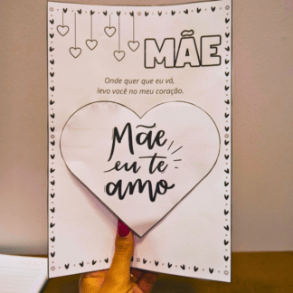 Cartão de Coração - Dia das Mães