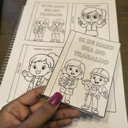 Livrinho Das Profissões Para Colorir - Dia do Trabalho