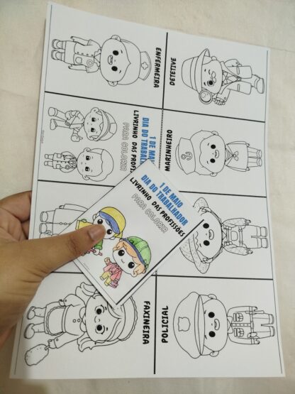 Livrinho para colorir das profissões