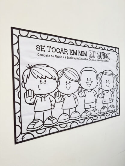Cartaz colaborativo para colorir para trabalhar o tema “Maio Laranja” - Image 3