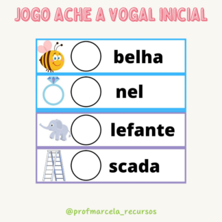 Jogo ache a vogal inicial