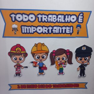 Painel e viseira dia do trabalho