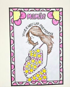 Cartaz Colaborativo para Colorir – Dia das Mães