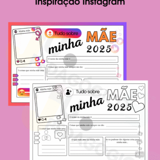 Cartão para o Dia das Mães inspiração Instagram