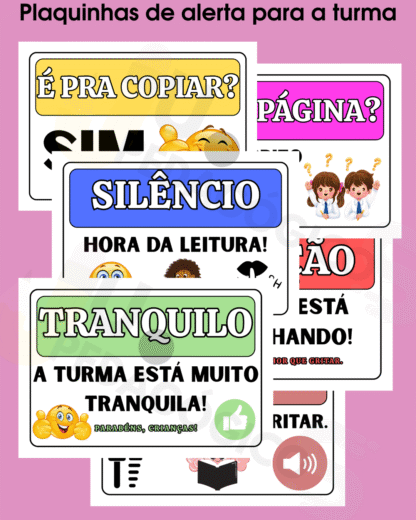 Kit de plaquinhas de Alerta