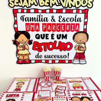 Kit Reunião de Pais - Tema pipoca